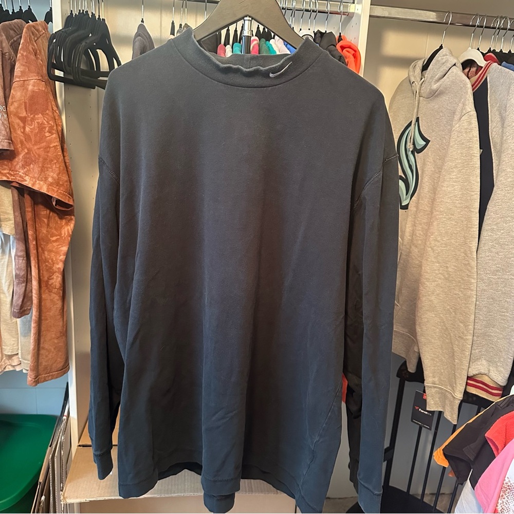 Y2K Men’s Nike Mock Neck Long Sleeve Shirt Size XL